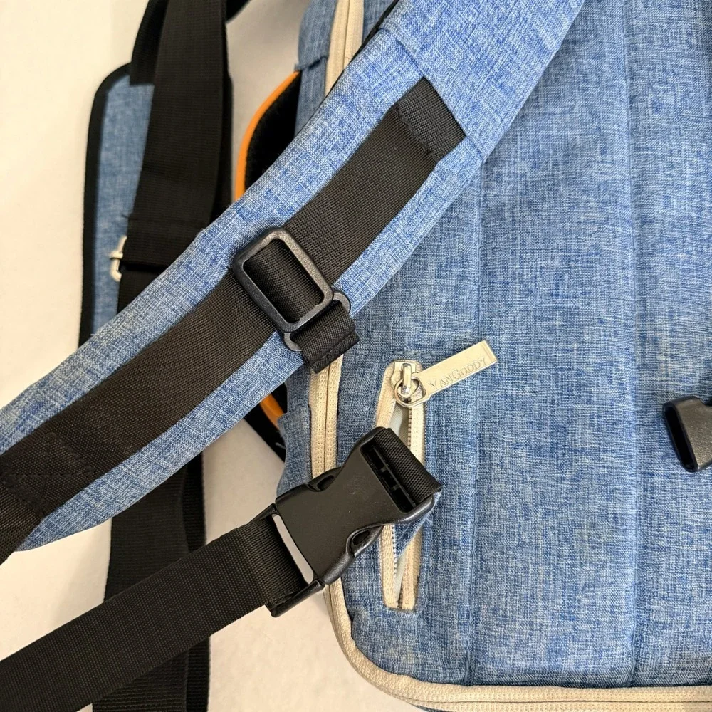 VanGoddy Backpack Unisex OS‎ Blue Messenger Laptop Bag Convertible Travel Hybrid